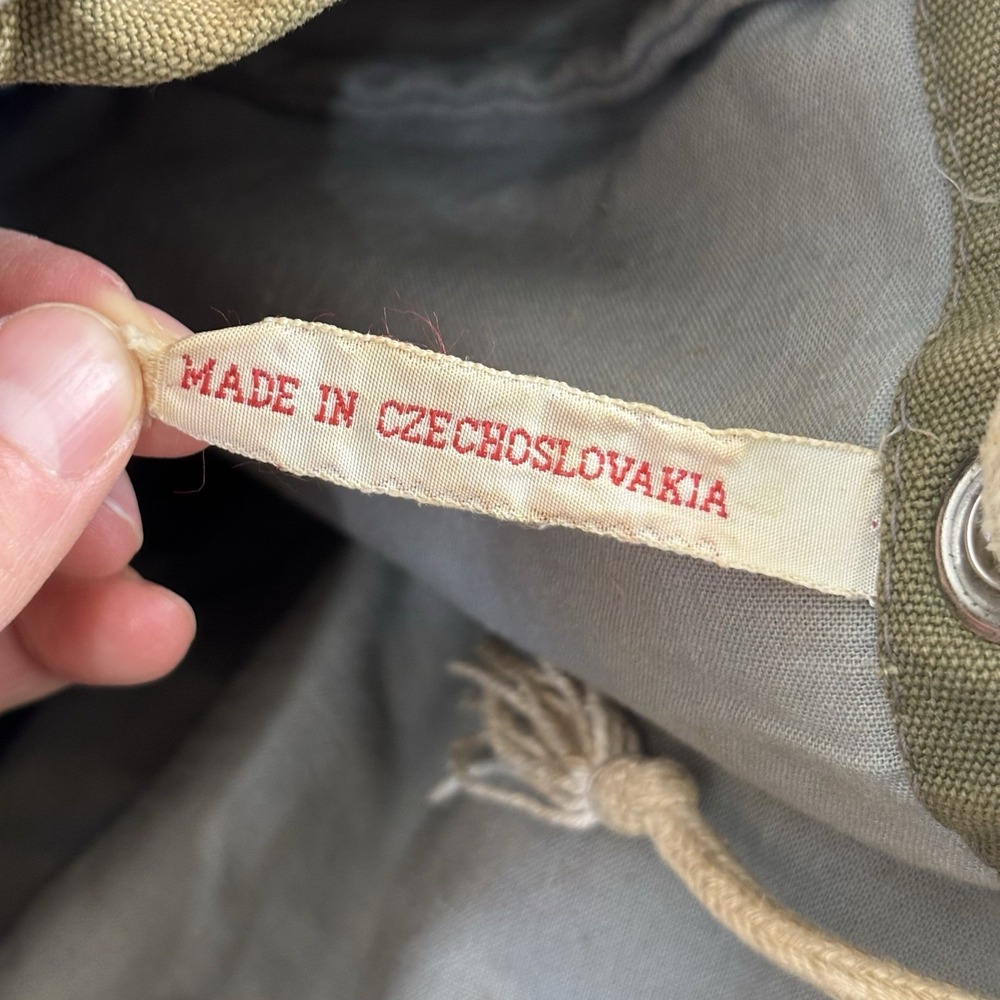 Vintage Rare Army Military Metal Framed Canvas Leather Backpack Ruck Sack - Picture 11 of 16